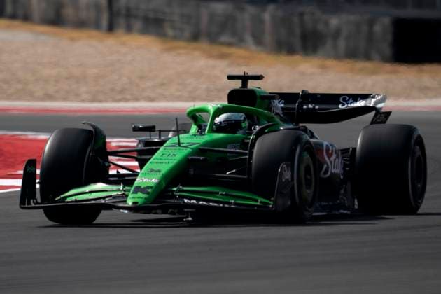 German Formula One driver Nico Hulkenberg of Stake F1 Team in acton during practice for the Formula One United States Grand Prix at the Circuit of the Americas in Austin, Texas on Friday, October 17, 2025.  AUS2025101722 GREGxNASH