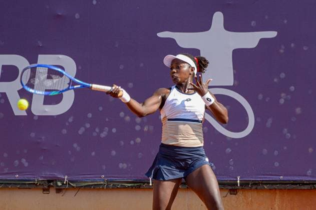 Rio Ladies Open - Quarterfinals - Sada Nahimana vs. Ekaterine Gorgodze rio de janeiro (rj), 10 17 2025 - wta125 brazil rioladiesopen rj - player sada nahimana performing a shot during a match valid for the quarterfinals of the rio ladies open 2025 held at techset academy in the city of rio de janeiro, this friday, october 17, 2025. (Foto: Gabby Costa Thenews2 imago images) SPO  Copyright: xGabbyxCostax