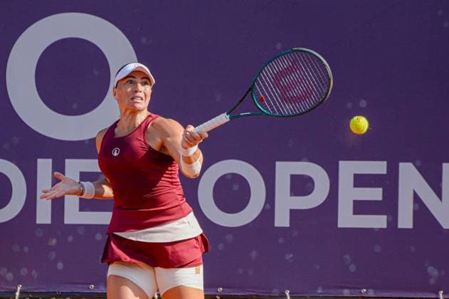 Rio Ladies Open - Quarterfinals - Sada Nahimana vs Ekaterine Gorgodze rio de janeiro (rj), 10 17 2025 - wta125 brazil rioladiesopen rj - player ekaterine gorgodze performing a forehand during a match valid for the quarterfinals of the rio ladies open 2025 held at techset academy in the city of rio de janeiro, this friday, october 17, 2025. (Foto: Gabby Costa Thenews2 imago images) SPO  Copyright: xGabbyxCostax