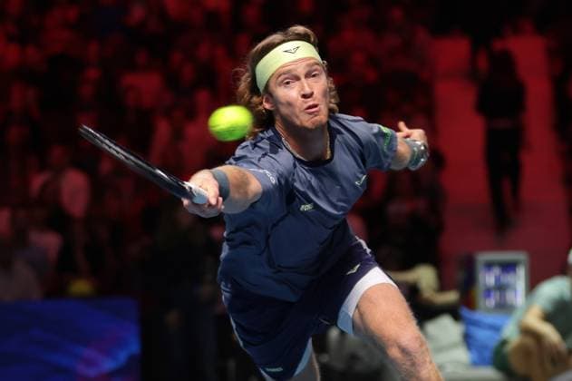 TENNIS - ATP, Tennis Herren Erste Bank Open VIENNA,AUSTRIA,17.OCT.25 - TENNIS - ATP World Tour, Erste Bank Open, Red Bull BassLine. Image shows Andrey Rublev (RUS).  GEPAxpictures xWalterxLuger