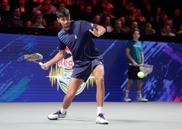 TENNIS - ATP, Tennis Herren Erste Bank Open VIENNA,AUSTRIA,17.OCT.25 - TENNIS - ATP World Tour, Erste Bank Open, Red Bull BassLine. Image shows Alexei Popyrin (AUS).  GEPAxpictures xWalterxLuger