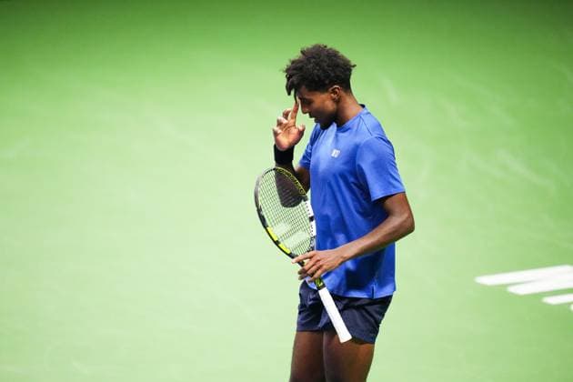 STOCKHOLM, SWEDEN 20251018 Swedens Elias Ymer loses his quarterfinal match against Canadas Denis Shapovalov during the BNP Paribas Nordic Open tennis tournament at the Kungliga tennishallen STOCKHOLM SWEDEN x11288x  Copyright: xPontusxOrre TTx TENNIS NORDIC OPEN