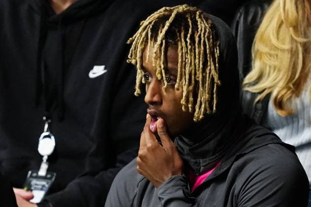 STOCKHOLM, SWEDEN 20251017 Swedish tennis player Mikael Ymer watches the quarterfinal match where his older brother, Elias Ymer, Sweden, meets Denis Shapovalov, Canada, during the BNP Paribas Nordic Open tennis tournament at the Royal Tennis Hall STOCKHOLM SWEDEN x11288x  Copyright: xPontusxOrre TTx TENNIS NORDIC OPEN