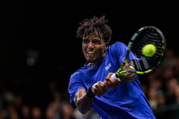 251017 Elias Ymer of Sweden in a men s single quarter final tennis match during day 7 of the Nordic Open on October 17, 2025 in Stockholm Photo Simon Hastegard BILDBYRAN kod SH SH0654 tennis nordic open 7 bbeng sverige  Copyright: SIMONxHASTEGARD BB251017SH052