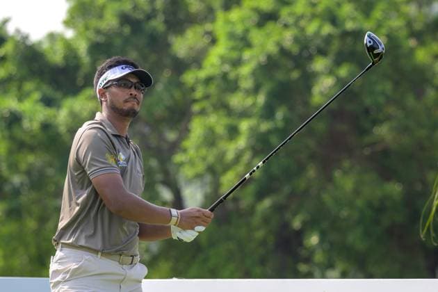 October 18, 2025, Macao, Macao Sar, China: Macau Open Golf , Macau Golf and Country Club Coloane, Macao, China Thailands Sarit Suwannarut, leads the field on Day 3 at -16 putting him 2 strokes ahead of AustraliaÃ¢â‚¬â ¢s, Brett Rankin. On the 12th tee. Macao China - ZUMAr144 20251018_zap_r144_001 Copyright: xJaynexRussellx