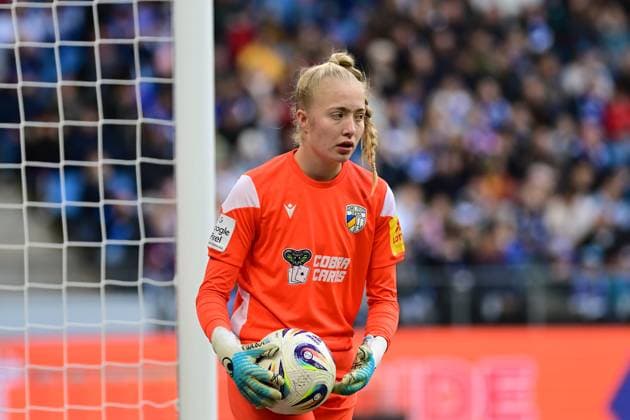 Soccer I Women I Season 2025 2026 I Bundesliga I 7 Matchday I Hamburger SV FC Carl Zeiss Jena I 18 10 2025 Jasmin Janning 1, FC Carl Zeiss Jena Hamburg Volkspark, Volksparkstadion, Stadion, Volkspark Stadion Hamburg Germany Copyright: xLobeca FelixxSchlikisx
