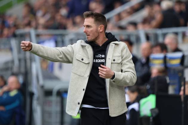 18 10 2025, Soccer, Men, 3 League, Season 2025 2026, 1 FC Saarbrücken SC Verl, Coach Tobias Strobl SC Verl Saarbrücken Ludwigsparkstadion Saarland Germany EN Copyright: xSebastianxBachx