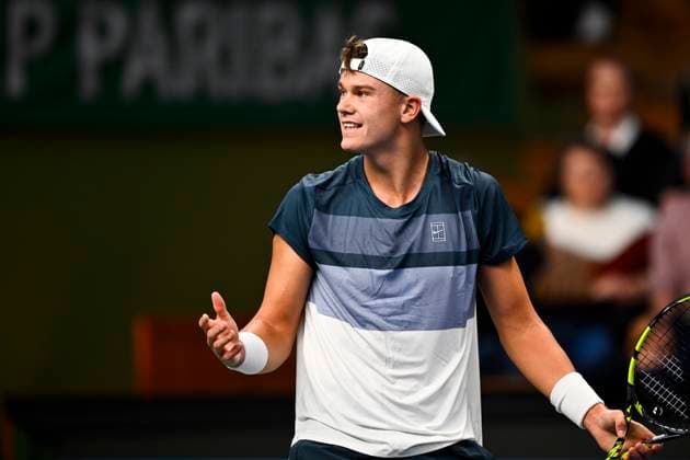 STOCKHOLM, SWEDEN 20251018 Denmark s Holger Rune meets France s Ugo Humbert in the semifinals of the BNP Paribas Nordic Open tennis tournament at the Royal Swedish Tennis Hall STOCKHOLM SWEDEN x10040x  Copyright: xAndersxWiklund TTx TENNIS NORDIC OPEN