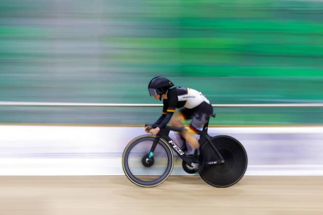 2025 UCI Para-Cycling Track World Championships Picture by Alex Whitehead SWpix.com - 18 10 2025 - Cycling - 2025 UCI Para-Cycling Track World Championships - Rio Olympic Velodrome, Rio de Janeiro, Brazil - WC2 Sprint 200m Flying Start Qualifying - Maike Hausberger (Germany) Copyright: x xSWpix.comx(t axPhotographyxHubxLtd)xAlexxWhitehead SWpix.comx SWP-3030-9923