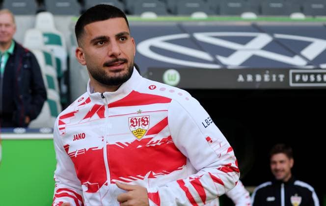 18 10 2025, Germany, Wolfsburg, Soccer Bundesliga, Season 2025 2026, VfL Wolfsburg vs VfB Stuttgart, Deniz Undav VfB