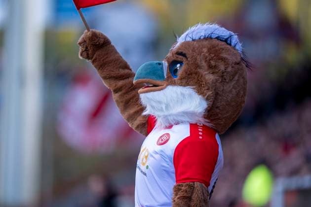 Mascot Magolves Sportfreunde Siegen Rot Weiß Oberhausen 18 10 2025 Soccer, Regionalliga West, Matchday 12, GER, Siegen, Leimbachstadion Copyright: HMBxMedia xMarcoxBader