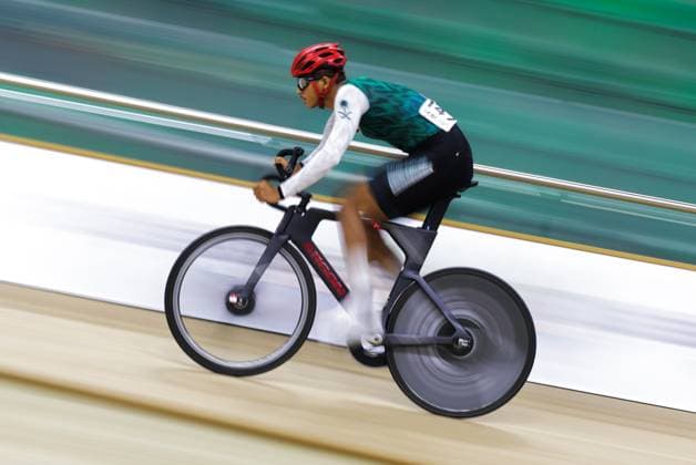 2025 UCI Para-Cycling Track World Championships Picture by Alex Whitehead SWpix.com - 18 10 2025 - Cycling - 2025 UCI Para-Cycling Track World Championships - Rio Olympic Velodrome, Rio de Janeiro, Brazil - MC5 Sprint 200m Flying Start Qualifying - Adi Alsharari (Saudi Arabia) Copyright: x xSWpix.comx(t axPhotographyxHubxLtd)xAlexxWhitehead SWpix.comx SWP-3030-9934