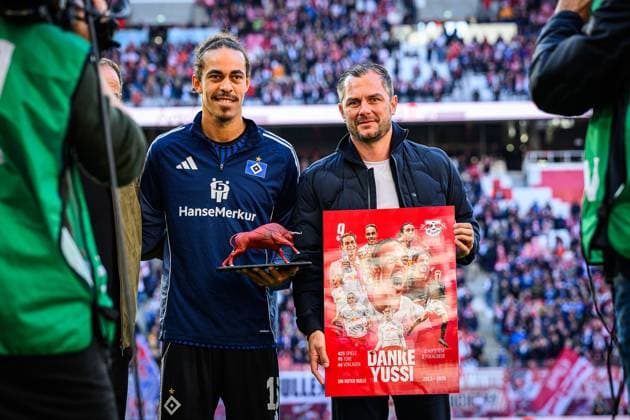 Soccer I Men I Season 2025 2026 I Bundesliga I Matchday 7 I RB Leipzig Hamburger SV I 18 10 2025 Yussuf Poulsen 15, Hamburger SV Leipzig Red Bull Arena Saxony Germany Copyright: xLobecax xHenningxRohlfsx