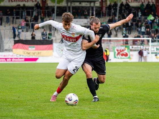 Football, 3rd division, 1. FC Schweinfurt - VfB Stuttgart II