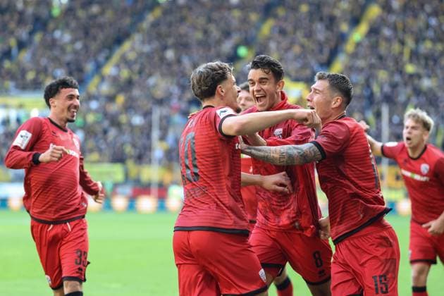 3 Liga Alemannia Aachen FC Ingolstadt 04 Dennis Kaygin 10, FCI Tor Jubel Treffer 0 1 Siegtreffer, Fredrik Carlsen 8, FCI Jonas Scholz 15, FCI Davide Sekulovic 33, FCI Max Plath 14 FCI 3 Liga FC Ingolstadt 04 Saison 2025 2026 Alemannia Aachen