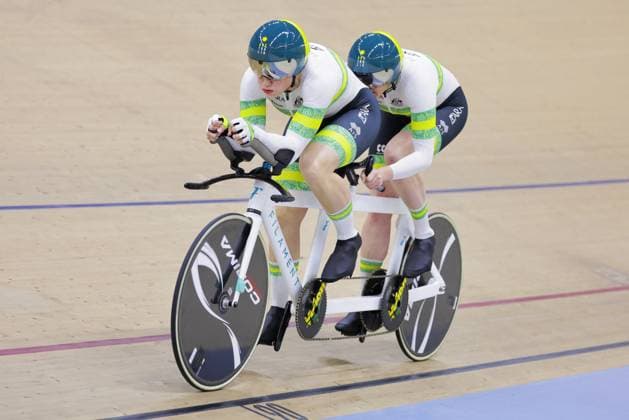 2025 UCI Para-Cycling Track World Championships Picture by Alex Whitehead SWpix.com - 18 10 2025 - Cycling - 2025 UCI Para-Cycling Track World Championships - Rio Olympic Velodrome, Rio de Janeiro, Brazil - WB 1 km Time Trial Qualifying - Jessica Gallagher (Australia) piloted by Jacqui Mengler-Mohr (Australia) Copyright: x xSWpix.comx(t axPhotographyxHubxLtd)xAlexxWhitehead SWpix.comx SWP-3030-9970