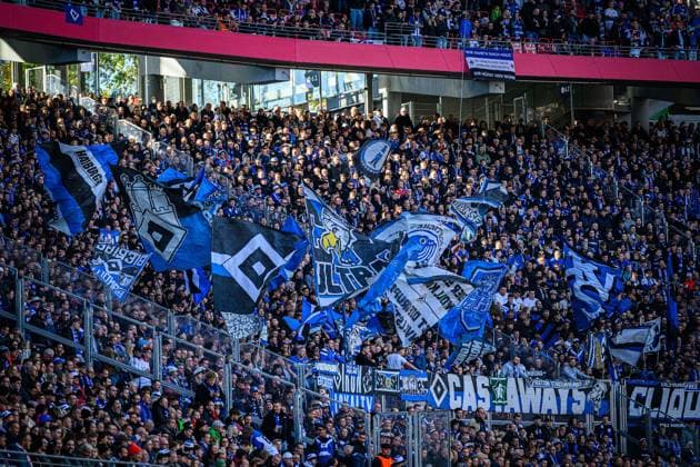 Soccer I Men I Season 2025 2026 I Bundesliga I 7 Matchday I RB Leipzig Hamburger SV I 18 10 2025 Fans of Hamburger SV Leipzig Red Bull Arena Saxony Germany Copyright: xLobecax xHenningxRohlfsx