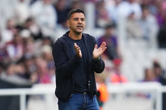 during the La Liga EA Sports match between FC Barcelona, Barca and Girona FC played at Lluis Companys Stadium on October 18 2025 in Barcelona, Spain. (Photo by Bagu Blanco PRESSIN) Copyright: xBaguxBlancox xPRESSINx