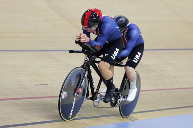 2025 UCI Para-Cycling Track World Championships Picture by Alex Whitehead SWpix.com - 18 10 2025 - Cycling - 2025 UCI Para-Cycling Track World Championships - Rio Olympic Velodrome, Rio de Janeiro, Brazil - MB Individual Pursuit Qualifying - Branden Walton (USA) piloted by Ian Anderson (USA) Copyright: x xSWpix.comx(t axPhotographyxHubxLtd)xAlexxWhitehead SWpix.comx SWP-3030-9987