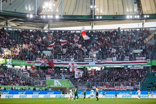 Stuttgart Fans in Wolfsburg VfL Wolfsburg vs VfB Stuttgart, Football Bundesliga, BL, Buli, Season 2025 2026 18 10 2025 Press photo Jan Frederic Helbig VfL Wolfsburg vs VfB Stuttgart, Football Bundesliga, BL, Buli, Volkswagen Arena, 1 Bundesliga, Season 2025 2026, 18 10 2025 Wolfsburg Copyright: xEibner-Pressefoto Jan-FredericxHelbigx EP_JHG