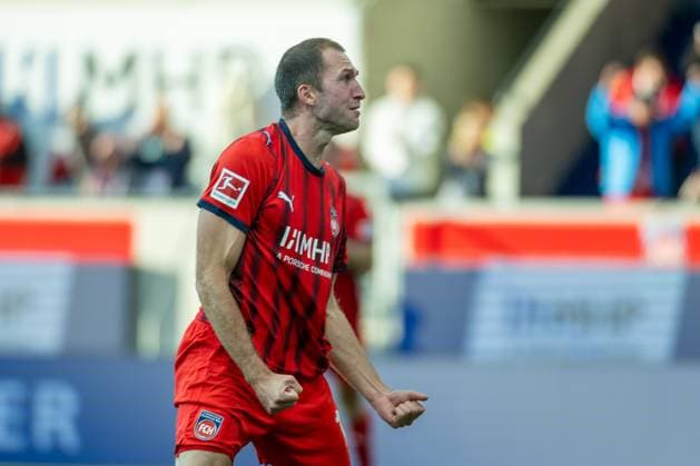 Goal to 2 2 by Jonas Foehrenbach FC Heidenheim, 19 , GER, 1 FC Heidenheim vs Werder Bremen, Football, Bundesliga, Matchday 7, Season 2025 2026, 18 10 2025, DFL DFB REGULATES PROHIBIT ANY USE OF PHOTOGRAPHS AS IMAGE SEQUENCES AND OR QUASI VIDEO, GER, 1 FC Heidenheim vs Werder Bremen, Football, Bundesliga, Matchday 7, Season 2025 2026, 18 10 2025 Heidenheim Copyright: xEibner-Pressefotox EP_EER
