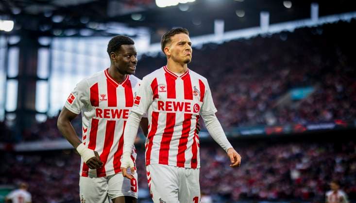 Cologne, Germany 18th Oct 2025 Goal celebration Said El Mala Cologne Ragnar Ache Cologne 1 FC Köln FC Augsburg 18 10 2025