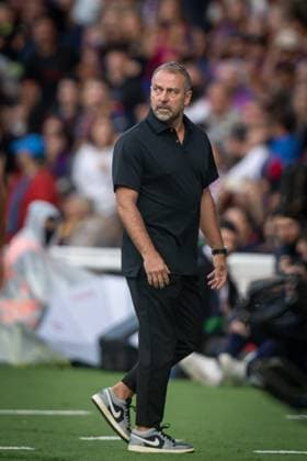 Head Coach Hansi Flick FC Barcelona in action during a La Liga EA Sports match between FC Barcelona and Girona FC at Estadi Olimpic Lluis Companys in Barcelona, , Spain, on October 18 2025 Photo by Felipe Mondino Copyright: x@FELIPExMONDINOx