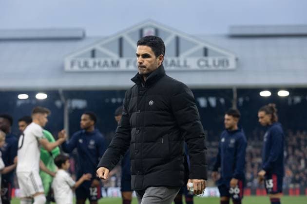 Arsenal Manager Mikel Arteta during the Premier League match between Fulham and Arsenal at Craven Cottage on October 18, 2025 in London, England. (Photo by Pedro Soares SPP) Copyright: xPedroxSoaresx xSPPx Sportspressphoto_SPR44034