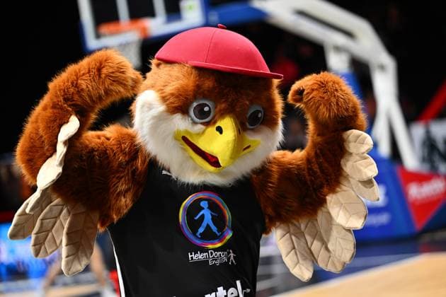 18 10 2025 Basketball Season 2025 2026 2 Bundesliga Pro A 04 Matchday Nuremberg Falcons Basketball Club NBC Phoenix Hagen xwoxzix Mascot Nuremberg Falcons BC NBC