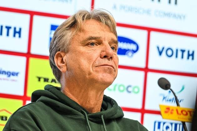 GER, 1 FBL, 1 FC Heidenheim vs SV Werder Bremen 18 10 2025, Voith Arena, Heidenheim, GER, 1 FBL, 1 FC Heidenheim vs SV Werder Bremen, in the picture Horst Steffen Werder Bremen , Press conference after the match nordphotoxGmbHx xHafner nph00200