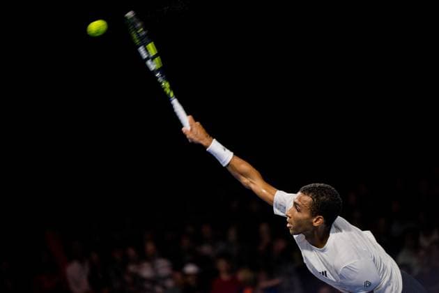 Canadian Felix Auger-Aliassime pictured in action during the European Open ATP, Tennis Herren tennis tournament in Brussels, on Saturday 18 October 2025. This year s edition of the tournament is taking place from 12 to 19 October 2025. JASPERxJACOBS  x137182636x