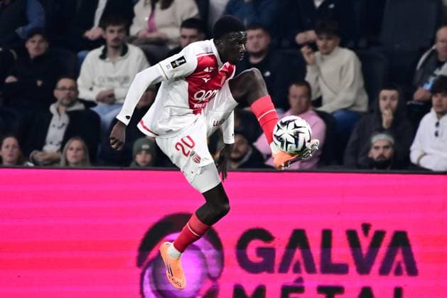FOOTBALL : Angers vs Monaco - Ligue 1 - 18 10 2025 Kassoum Ouattara ( 20 - Monaco ) during the Ligue 1 match between Angers SCO and AS Monaco at Stade Raymond Kopa on October 18, 2025 in Angers, France. ( Photo by Federico Pestellini PsnewZ ) - AngersFrance  Copyright: xFedericoxPestellinix