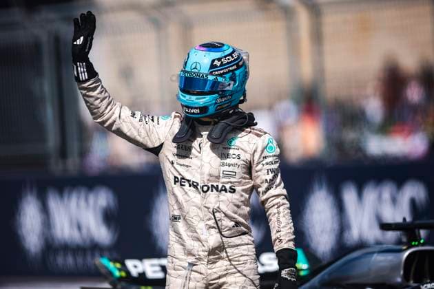 F1 - UNITED STATES GRAND PRIX 2025 RUSSELL George (gbr), Mercedes AMG F1 Team W16, portrait during the 2025 Formula 1 United States Grand Prix, 19th round of the 2025 FIA Formula One World Championship, WM, Weltmeisterschaft from October 17 to 19, 2025 on the Circuit of the Americas, in Austin, Texas, United States of America - AustinUnited States  Copyright: xEricxAlonsox