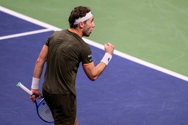 251018 Casper Ruud of Norway competes in a men s singles tennis semi final during day 8 of the ATP 250 Nordic Open on October 18, 2025 in Stockholm Photo Jesper Zerman BILDBYRAN kod JZ JZ0630 tennis nordic open nordic open 2025 bbeng jubel  Copyright: JESPERxZERMAN BB251018JZ041