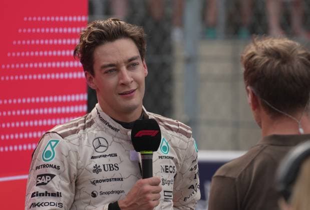FORMULA 1 MSC CRUISES UNITED STATES GRAND PRIX 2025 18 10 2025, Circuit of The Americas, Austin, FORMULA 1 MSC CRUISES UNITED STATES GRAND PRIX 2025 , pictured 2nd place for George Russell GBR , Mercedes AMG Petronas Formula One Team nordphotoxGmbHx xBratic nph00250