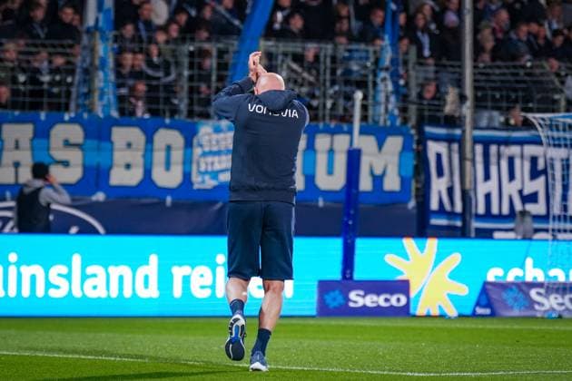 Germany Soccer 2 Bundesliga 2025 26, 9 Matchday VfL Bochum vs Hertha BSC Berlin Vonovia Ruhrstadion Bochum Uwe Rösler Coach, VfL Bochum Bochum North Rhine-Westphalia Germany Copyright: xJOERANxSTEINSIEKx