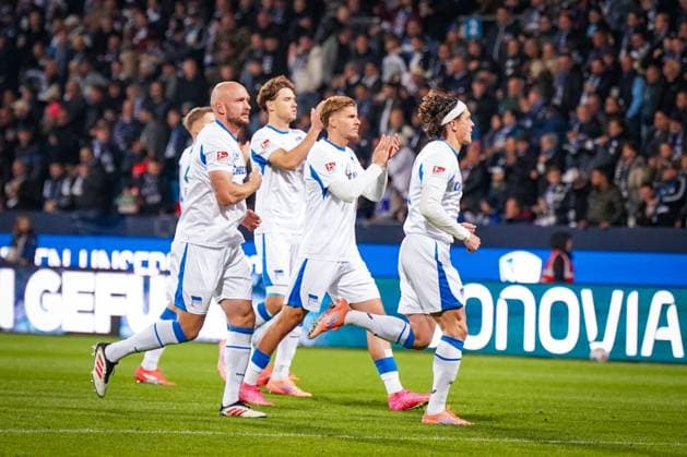 Germany Soccer 2 Bundesliga 2025 26, 9 Matchday VfL Bochum vs Hertha BSC Berlin Vonovia Ruhrstadion Bochum Berlin Team Bochum North Rhine-Westphalia Germany Copyright: xJOERANxSTEINSIEKx