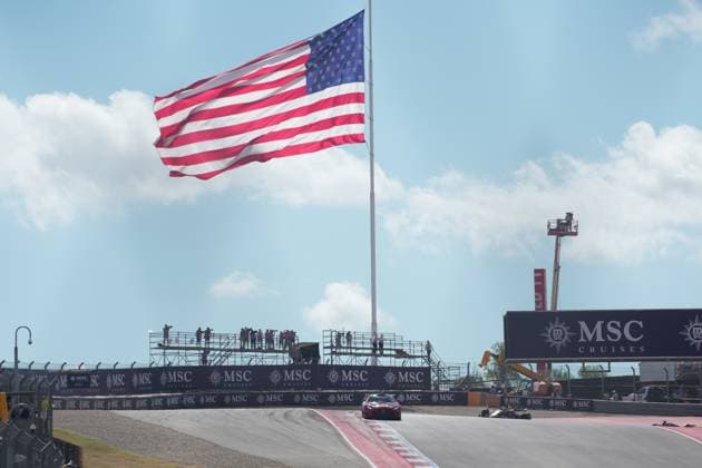 FORMULA 1 MSC CRUISES UNITED STATES GRAND PRIX 2025 18 10 2025, Circuit of The Americas, Austin, FORMULA 1 MSC CRUISES UNITED STATES GRAND PRIX 2025 , pictured Safety Car, Max Verstappen NLD , Oracle Red Bull Racing nordphotoxGmbHx xBratic nph00250