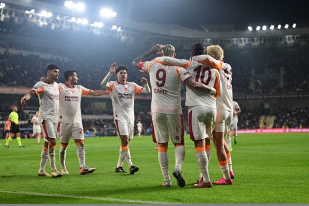 RAMS Basaksehir v Galatasaray - Turkish Super Lig ISTANBUL, TURKIYE - OCTOBER 18: Leroy Sane of Galatasaray celebrates after scoring a goal during the Turkish Super Lig week 9 football match between RAMS Basaksehir and Galatasaray at Basaksehir Fatih Terim Stadium in Istanbul, Turkiye on October 18, 2025. Abdülhamid Hosbas Anadolu Istanbul Turkey. Editorial use only. Please get in touch for any other usage.  Copyright: x2025xAnadoluxAbdülhamidxHoÅübaÅüx