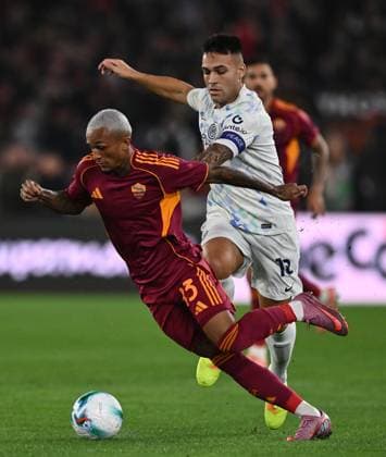 As Roma 18 10 2025 - campionato di calcio serie A Roma-Inter foto Antonello Sammarco Image nella foto: Wesley-Lautaro Martinez 