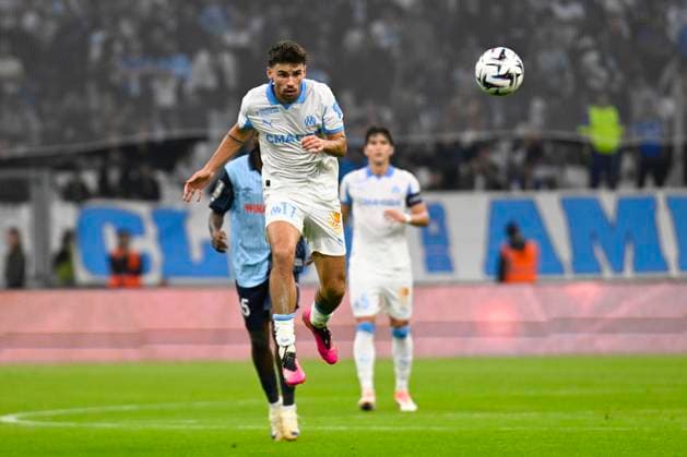 FOOTBALL : Olympique de Marseille VS Le Havre AC - Ligue 1 McDonald s - 18 10 2025 Matt O Riley (OM) - Ligue 1 McDonald™s match between Olympique de Marseille and Le Havre Athletic Club on October 18, 2025 at the Orange VÃ lodrome Stadium in Marseille. MarseilleFrance  Copyright: xWilliamxCannarellax