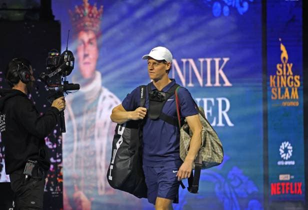 Riyadh, Saudi Arabia: Tennis SIX KINGS SLAM 2025 Jannik Sinner (ITA), Riyadh, Saudi Arabia, October 18, 2025. Photo RIYADH, SIX KINGS SLAM 2025  - ZUMAp169 20251018_zea_p169_1539 Copyright: xFelicexCalabrox