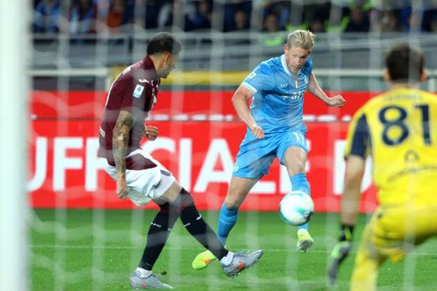 KEVIN DE BRUYNE, Napoli, Serie A, 2025-26, Torino vs Napoli 1-0, 18-10-2025, Contrasto, Action SERIE A 2025-26 TORINO-NAPOLI 1-0