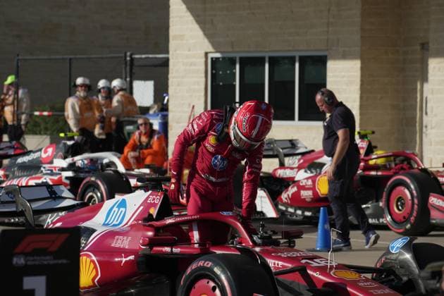 FORMULA 1 MSC CRUISES UNITED STATES GRAND PRIX 2025 18 10 2025, Circuit of The Americas, Austin, FORMULA 1 MSC CRUISES UNITED STATES GRAND PRIX 2025 , pictured 3 grid position for tomorrows race for Charles Leclerc MCO , Scuderia Ferrari HP nordphotoxGmbHx xBratic nph00250