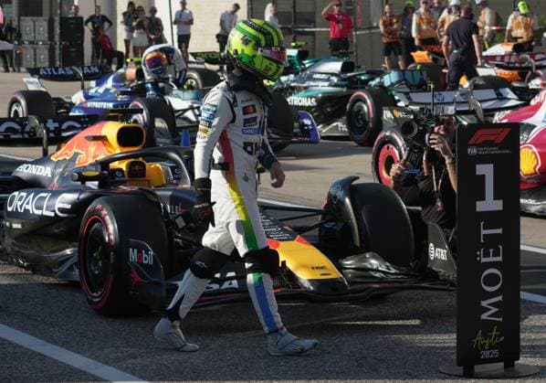 FORMULA 1 MSC CRUISES UNITED STATES GRAND PRIX 2025 18 10 2025, Circuit of The Americas, Austin, FORMULA 1 MSC CRUISES UNITED STATES GRAND PRIX 2025 , pictured 2 grid position for tomorrows race for Lando Norris GBR , McLaren F1 Team nordphotoxGmbHx xBratic nph00250