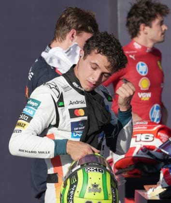 FORMULA 1 MSC CRUISES UNITED STATES GRAND PRIX 2025 18 10 2025, Circuit of The Americas, Austin, FORMULA 1 MSC CRUISES UNITED STATES GRAND PRIX 2025 , pictured 2 grid position for tomorrows race for Lando Norris GBR , McLaren F1 Team nordphotoxGmbHx xBratic nph00250