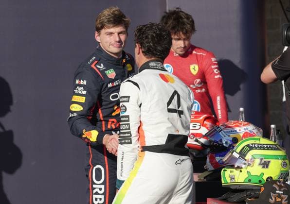 FORMULA 1 MSC CRUISES UNITED STATES GRAND PRIX 2025 18 10 2025, Circuit of The Americas, Austin, FORMULA 1 MSC CRUISES UNITED STATES GRAND PRIX 2025 , in the picture pole position for Max Verstappen NLD , Oracle Red Bull Racing, 2 starting positions for Lando Norris GBR , McLaren F1 Team nordphotoxGmbHx xBratic nph00250