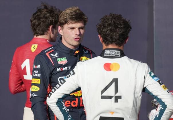 FORMULA 1 MSC CRUISES UNITED STATES GRAND PRIX 2025 18 10 2025, Circuit of The Americas, Austin, FORMULA 1 MSC CRUISES UNITED STATES GRAND PRIX 2025 , in the picture pole position for Max Verstappen NLD , Oracle Red Bull Racing, 2nd starting position for Lando Norris GBR , McLaren F1 Team nordphotoxGmbHx xBratic nph00250