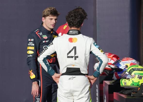 FORMULA 1 MSC CRUISES UNITED STATES GRAND PRIX 2025 18 10 2025, Circuit of The Americas, Austin, FORMULA 1 MSC CRUISES UNITED STATES GRAND PRIX 2025 , in the picture pole position for Max Verstappen NLD , Oracle Red Bull Racing, 2nd starting position for Lando Norris GBR , McLaren F1 Team nordphotoxGmbHx xBratic nph00250