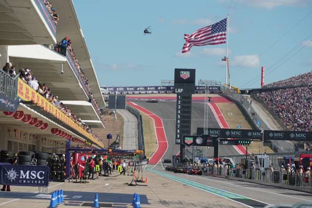 FORMULA 1 MSC CRUISES UNITED STATES GRAND PRIX 2025 18 10 2025, Circuit of The Americas, Austin, FORMULA 1 MSC CRUISES UNITED STATES GRAND PRIX 2025 , pictured All drivers line up for the start of qualifying nordphotoxGmbHx xBratic nph00250